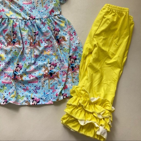 Minnie Mouse Ruffle Pant Cute Sweet Set - Picture 2 of 5